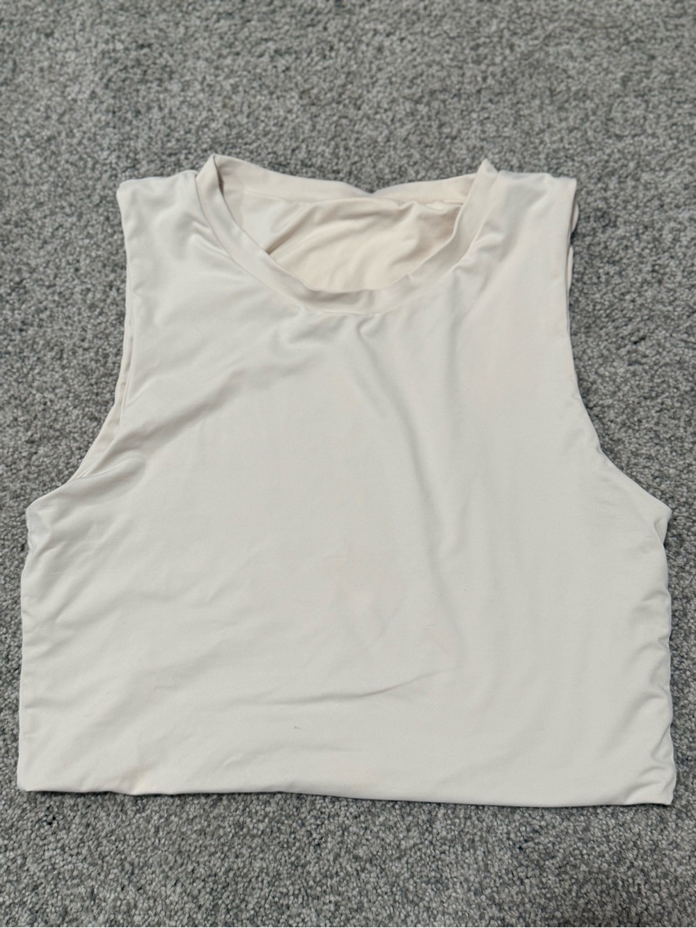 Vitality Women’s Sleeveless Crew Neck Tank Top - Cream